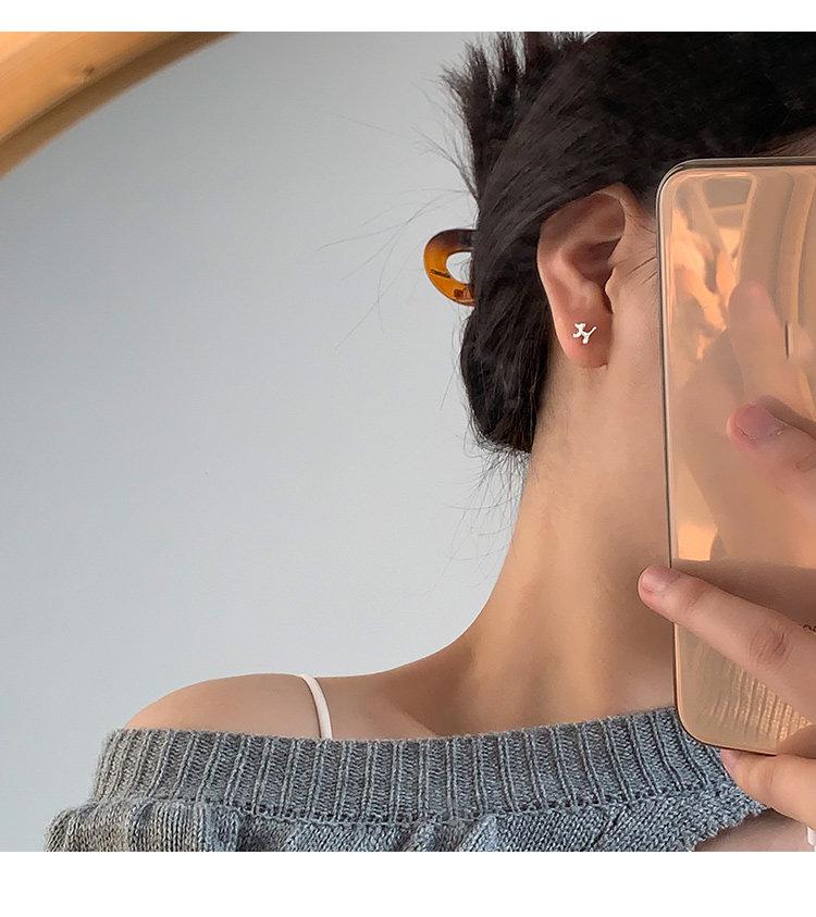 Sterling Silver Balloon Dog Stud Earrings: Simple, Delicate, Cool Style for Women