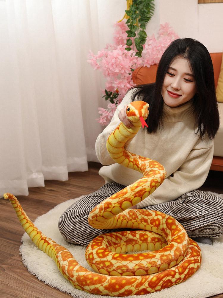 Plush Simulated Snake Toy Soft Filled Doll Room Decoration Children Gift Holiday