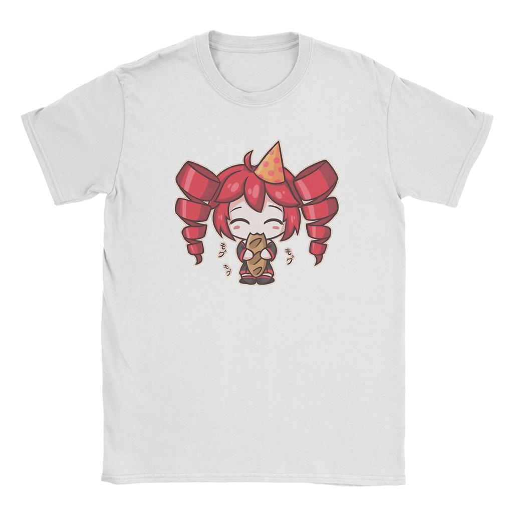 Unisex Unisexs Kasane Teto Cartoon Anime T-Shirt Virtuelle Idole 100% Baumwolle Oberteile Einzigartig Kurzarm Rundhals T-Shirts Geschenk T-Shirt