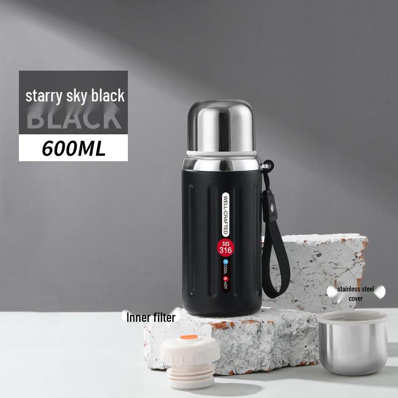 316 Stainless Steel Insulated Car-Mounted Water Cup for Men & Women - Large Capacity, Portable for Tea & Outdoor Sports
