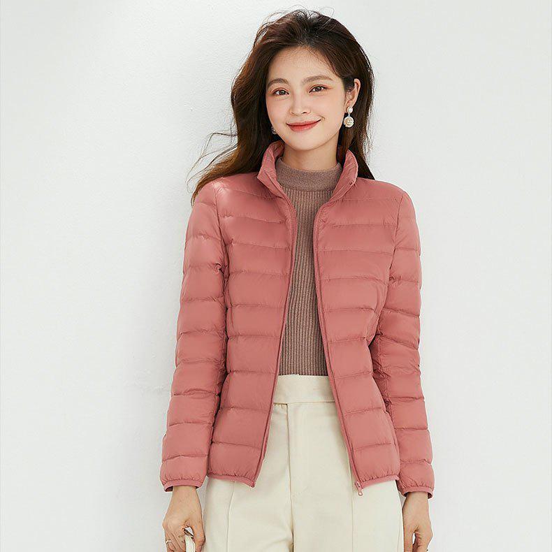 Women's Plus Size Lightweight Hooded Down Jacket - 90% Thin White Duck Down, Autumn/Winter Fashionable Outerwear