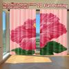2D FLAT PRINTING 2pcs Curtains (Without Rod) Floral Elegance In Bloom Ramadan Festival Fashion Curtains Versatile Polyester