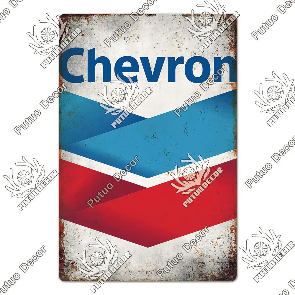 Putuo Decor Gas Oil Garage Vintage Metal Signs Tin Sign Retro Garage Decor Bar Pub Garage Gas Station Decorative Iron Plates