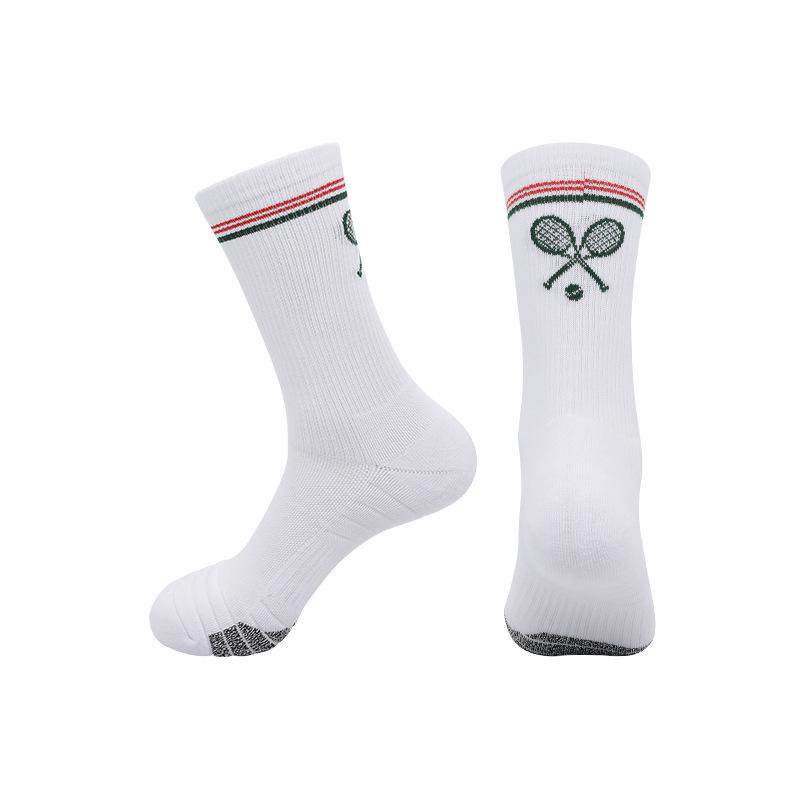 

Теннисные носки Хлопковые Толстые Амортизационные Средней Длины Дышащие Противоскользящие Спортивные Носки M34-38