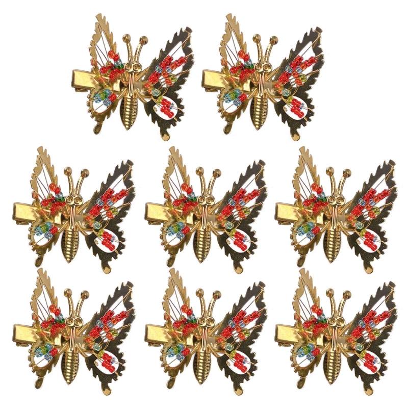 

8Pcs Fluttering Butterfly Clip Metal Moving Butterfly Hair Clip Butterfly Hair Barrettes Hair Styling Clip Jewelry