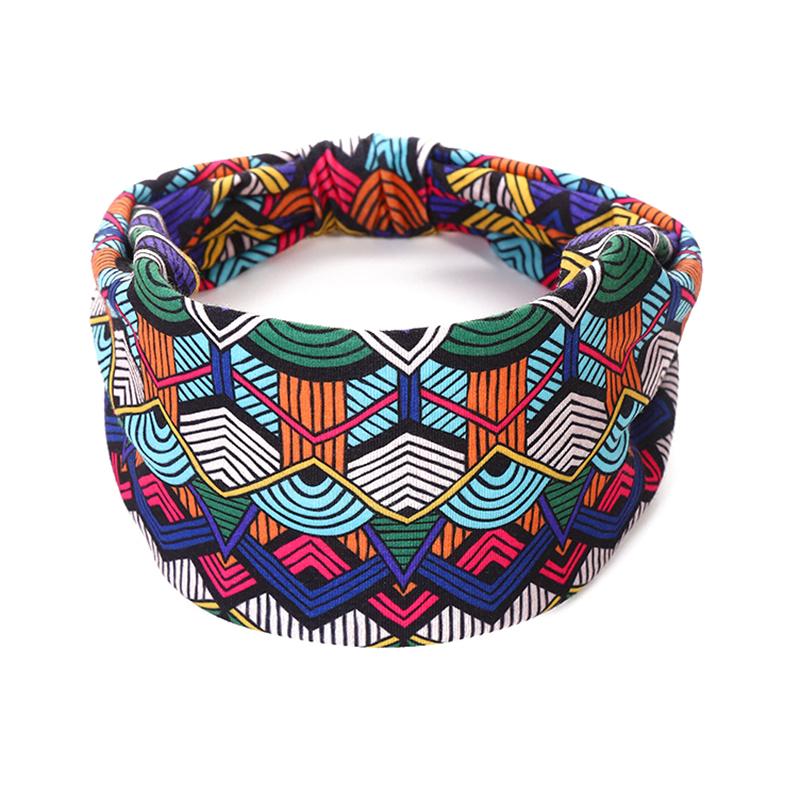 

Модная хлопковая эластичная повязка на голову с африканским узором и принтом в виде крученой резинки для волос, широкие повязки для волос, бандана, тюрбан, повязка на голову A13