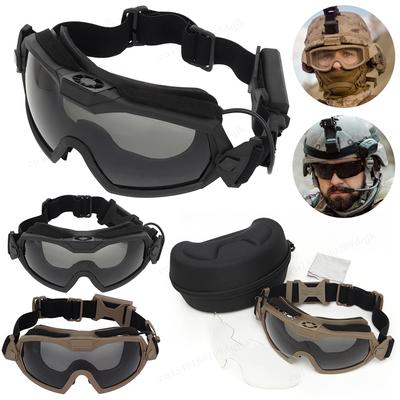 Taktické brýle s ochranou proti zamlžování, UV ochrana, paintball, airsoft, větruodolné, motocyklové, střelecké