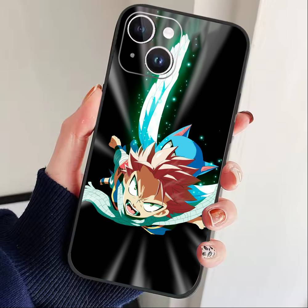 ANIME I-FAIRY TAIL Phone Case For iPhone17,16,15,14,13,12 Plus,Max Soft Silicone Black Cover