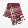 New Mohair Plaid Scarf Women's Autumn and Winter Thickened Warm Student Versatile Fringed Scarf Tide