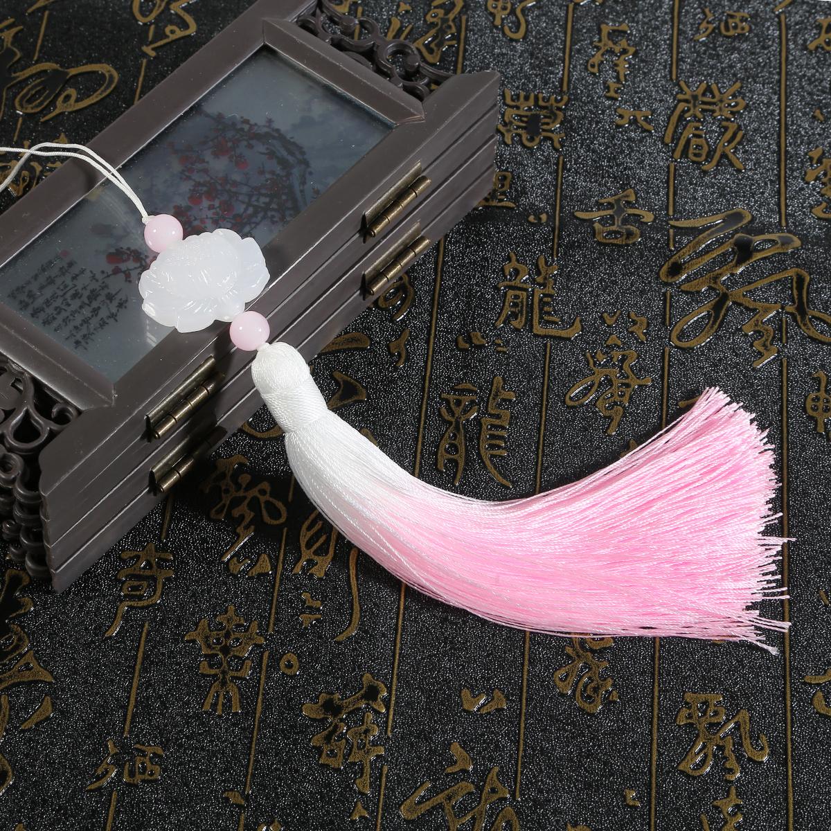 

Мульти градиент цвета полиэстер кисточка Лотос Шарм висячий кулон DIY ювелирные изделия