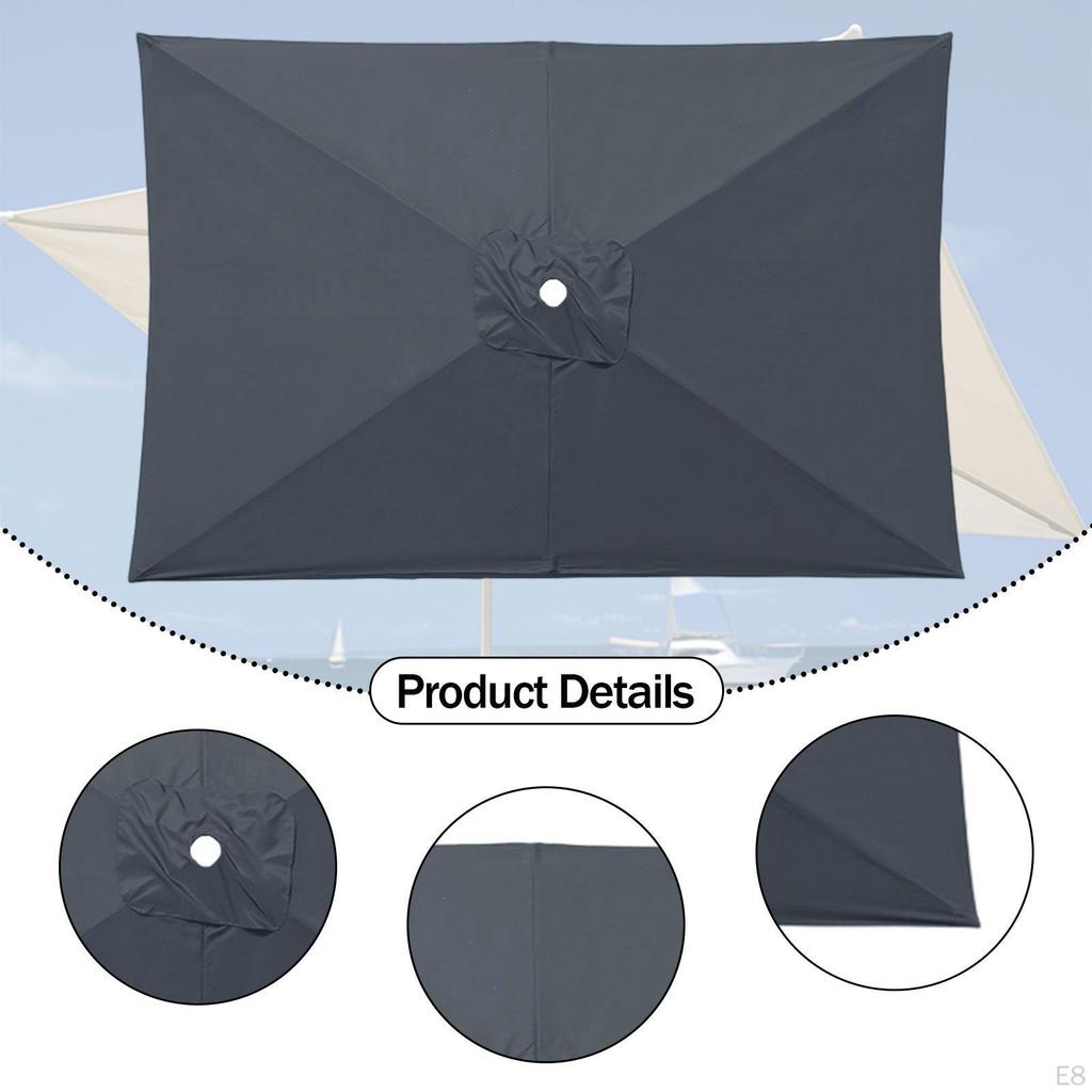200cmx300cm Canopy for Umbrella Replacement, Rectangular Shape Outdoor