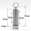 Mini Waterproof Pill Container Stainless Steel Pill Holder Keychain Container  Outdoor Camping