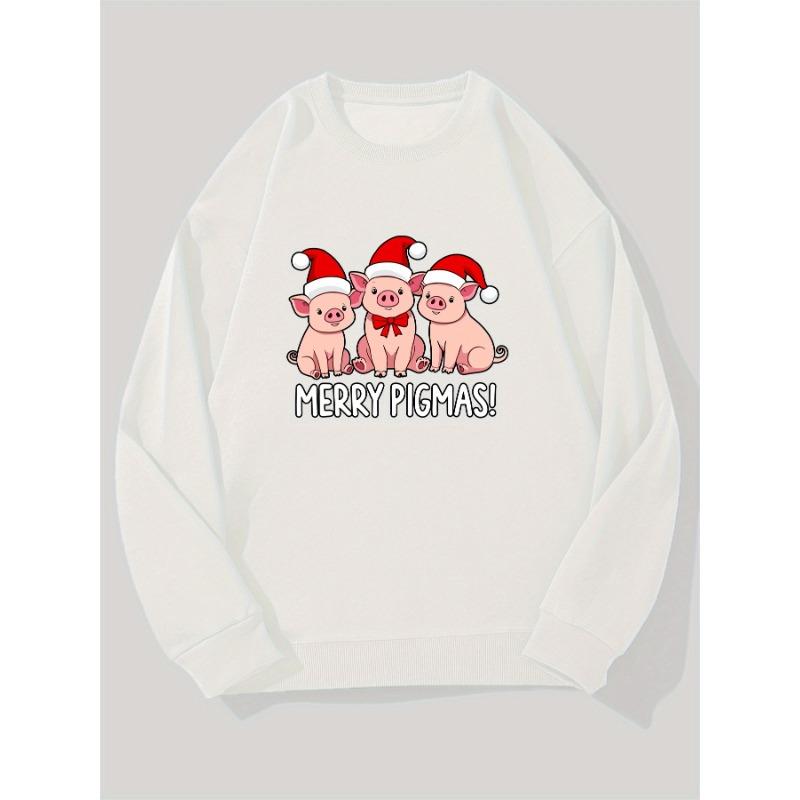 Men's Merry Pigmas! Patterned Casual Round Neck Sweatshirt.