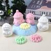 DIY Campfire Snowman Silicone Molds 3D Cute Snowman Candle Plaster Soap Resin Crafts Mold DIY Chocolate Cake Baking Tools