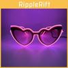 Led Heart Shaped Sunglasses For Women Men Party Fashion Decoratives Midnight Pink Frame