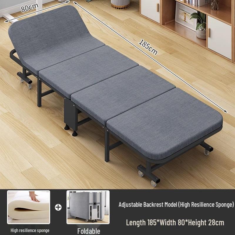 Portable Folding Bed & Mat for Office Lunch Breaks - Convertible, Single-Use, Sit or Lie Down Option