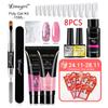 Limegirl Poly-Nagel-Gel-Set, professionelles Set, Kunst-Design, Dekorationen, Gel zur Verlängerung, Poly-Nagel-Gel-Set, Aufbaugel für Nägel