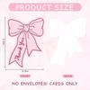 50pcs Bow DIY Handwritten Family Party Gift Card Child Birthday Gift Card Restaurant Business Mini Thank You Card