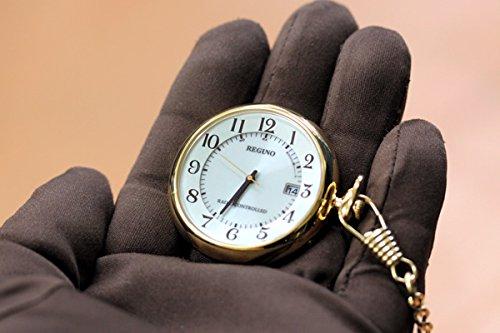 CITIZEN pocket watch REGUNO solar tech radio clock and pocket watch stand set [Citizen] KL7-922-31 (gold color)
