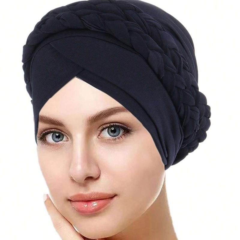 Color Women's Multi-Purpose Headband,Two Strands Of Mulberry Silk Single-Color Braid Headscarf,Suitable For All Seasons