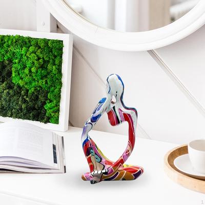 Abstract Thinker Sculpture for Home Office Decor