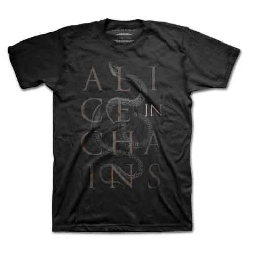 Alice In Chains Men s Alice Snakes Short Sleeve T-Shirt, Black, XX-Large S