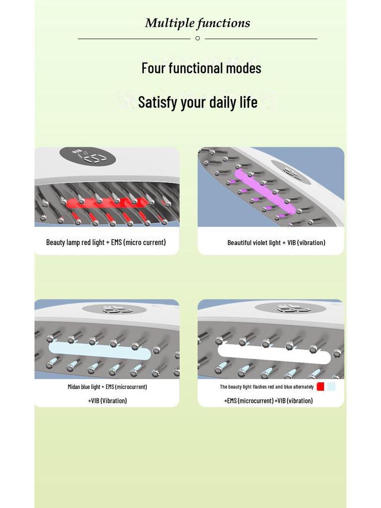 Portable Electric Head Massage Comb - Red Light Therapy & Hair Care