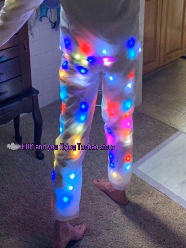 

Светодиодные светящиеся брюки для диджейских выступлений и TikTok 4XL