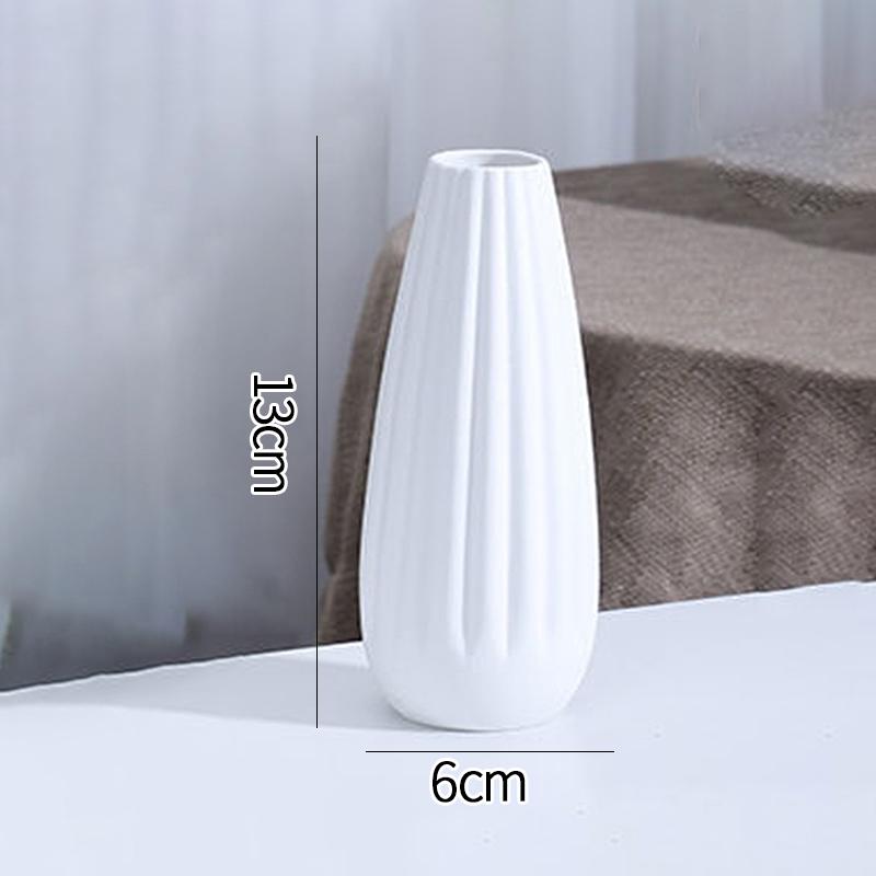 White Ceramic Vases Nordic Decorative Vasen Ornaments Home Living Room Decor Flower Arrangements Sketching Props Desktop Decor