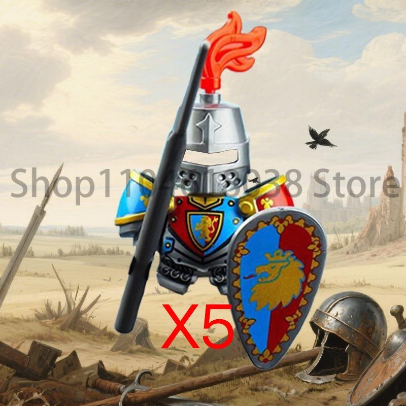 Medieval Military Figures Octopus Sea Demon Knights Building Blocks Weapons Accessories Sword Temple Spear Shield MOC MINiBricks