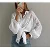 Casual Fashion Loose Women Shirts Long Sleeve Basic Office Blouse Sweet Spring Summer Tops Simple Solid Color Women's Clothing