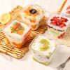 100 Stück Mousse-Becher mit Deckel - Quadratische Einweg-PET-Dessertbecher für Pudding, Eiscreme-Mousse - Plastik-Kuchenboxen Partygeschenke