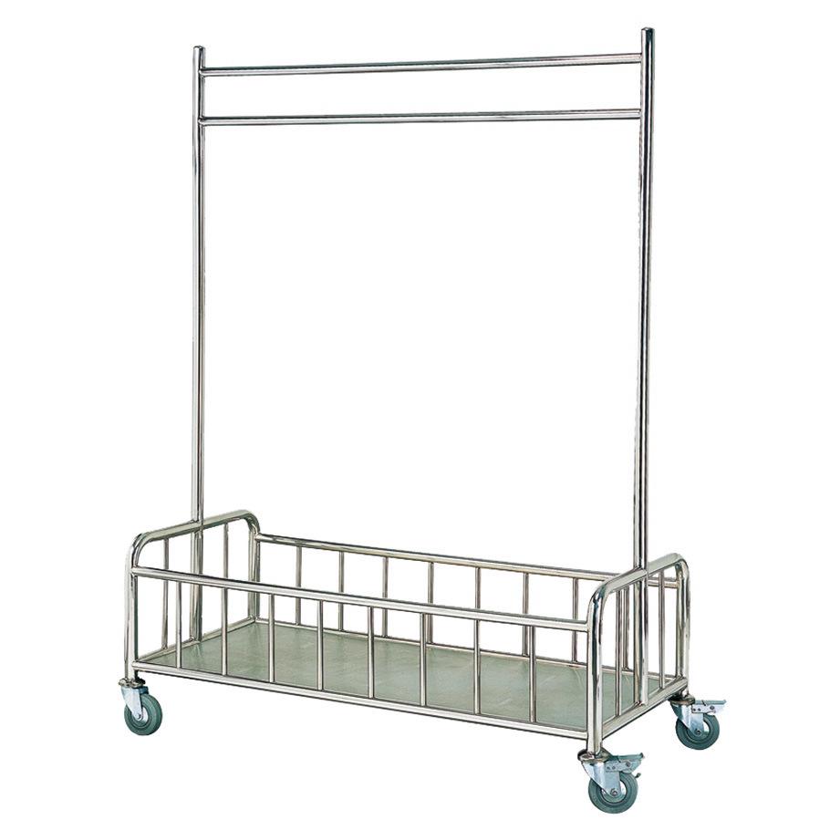 Stainless Steel Multifunctional Trolley and Garment Rack with Wheels