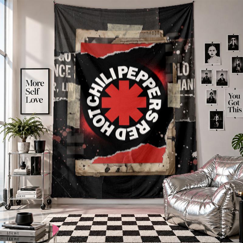 Red Hot Chili Peppers Wall Tapestry Home Decor Wall Hanging Cloth for Bedroom Living Room Background