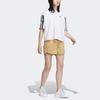 Adidas Originals Trefoil Od Shorts Solid Color Logo Embroidery Elastic Waist Loose Fit Regular Shorts Women Shorts Light-Gold White IK8603