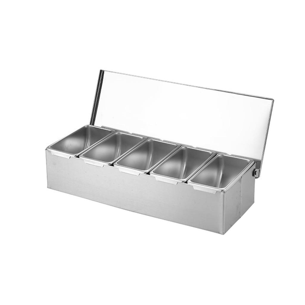 Professional Kitchen Spice Organizers 304 Nonrust Steel Multi Compartment Container Hygienic Space Saving Design
