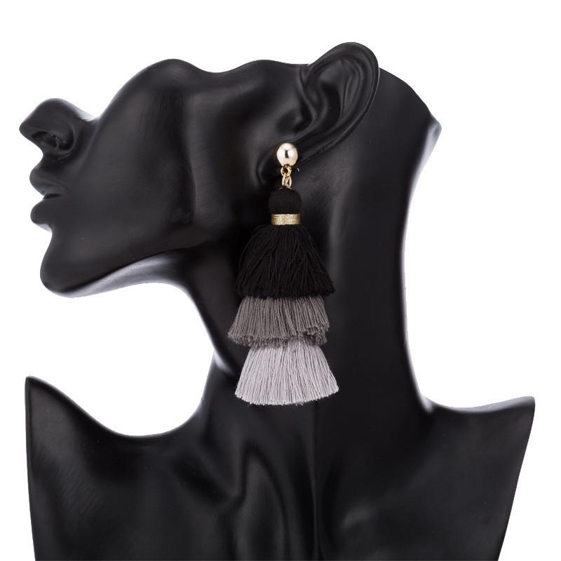 Modische Europäische Ohrringe mit Quasten Einzigartiger Einfacher Street Style