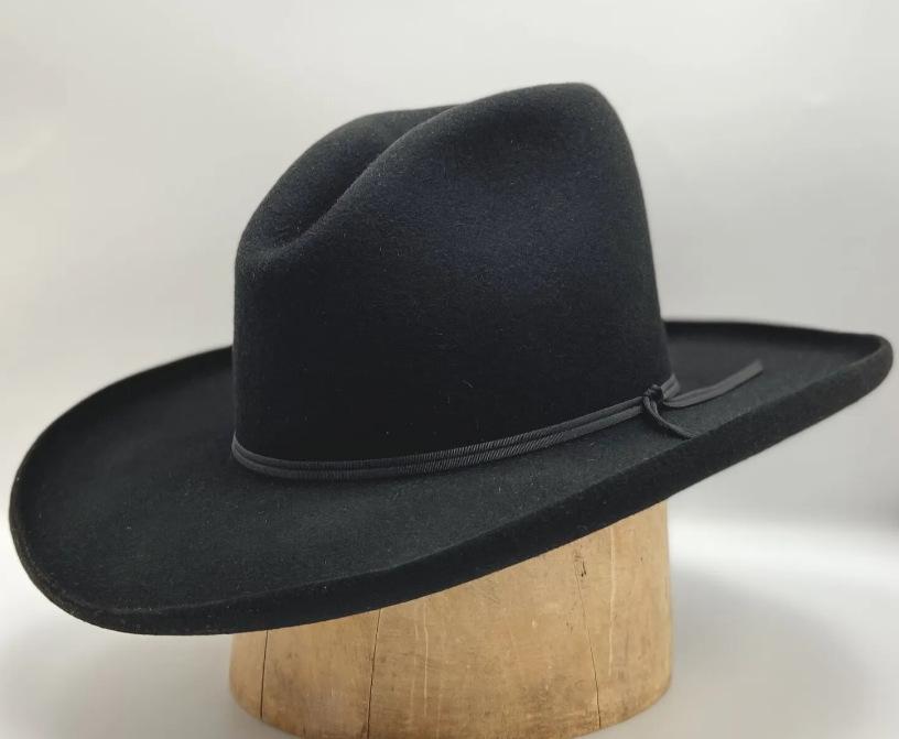 Шерстяная шляпа Декорация из тесьмы Однотонная фетровая шляпа Фетровая джазовая шляпа L（58-60cm） чёрный