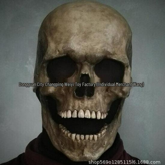 Halloween Alien Beast Latex Mask: Mouthless Horror Role-Playing Headgear