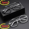 2pcs Polygonal Glasses Anti Blue Light Lenses Eye Protection and Fashionable Retro Classic and Charming Design