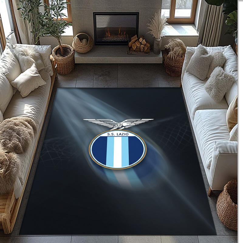 Lazio FC Fußball Muster Weicher Teppich Nicht Rutschender Indoor Boden Teppich Sport Dekor Matte für Schlafzimmer