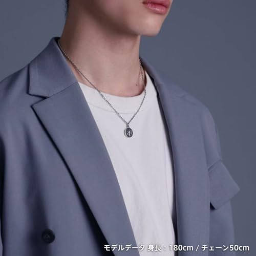 Lion Heart Men's Lion Coin Necklace, Pre-Wrapped, Czech Gold Coin, 316L Surgical Stainless Steel, Silver, Hypoallergenic, Includes Custom Pouch.