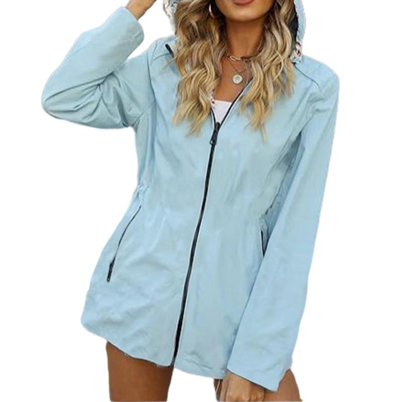 Giacca a Vento da Donna Reversibile Autunno 2024 con Stampa e Zip - Giacca Moda Coreana Giapponese