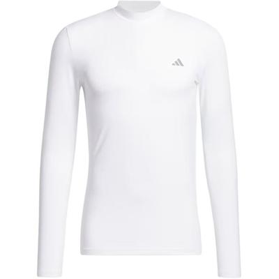 Pánske tričko s dlhým rukávom, golierom a vzorom loga, biele IQ2932