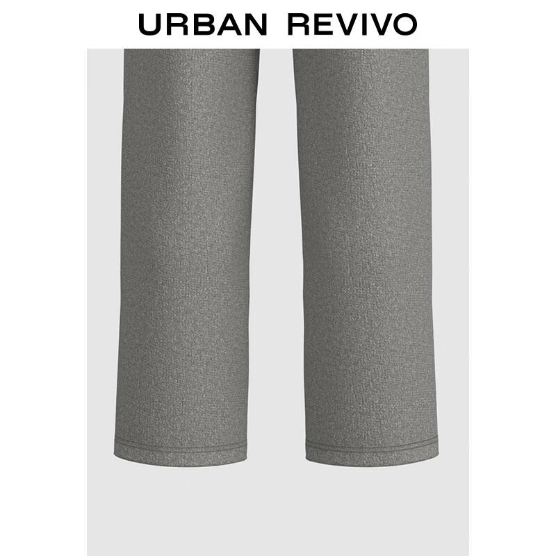 UR Men's 2024 Winter 3D Letter Fleece-Lined Straight-Leg Drawstring Pants