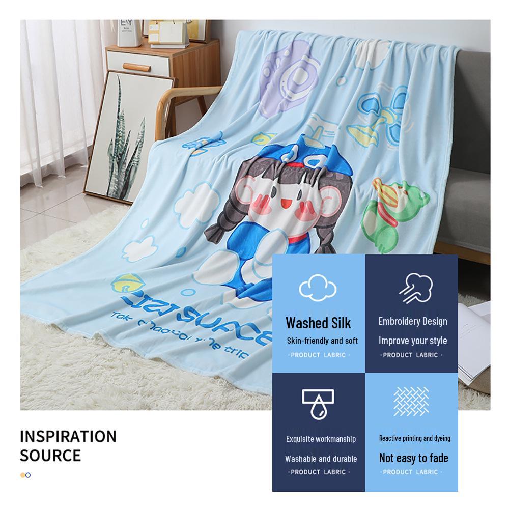 Customizable Flannel Blanket - One Piece for Office, Nap, or Leg Cover