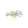 Hand-Woven Crystal Floral Rhinestone Hair Comb Headpiece for Weddings