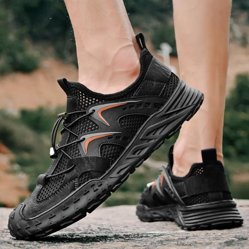 Fashion Summer Men Minimalist Outdoor Sandals Tendon Sole Slip on Casual Office Flats New Soft Bottom Antiskid Hollow Out Walking Shoes