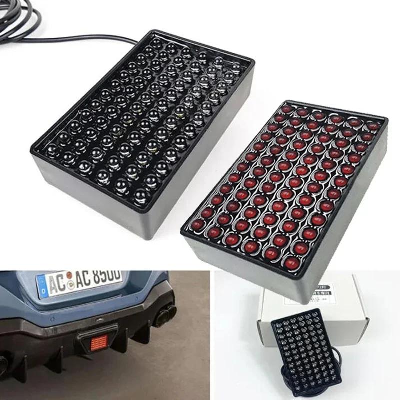Universelles 12V 72-LED F1 Style Pilotenlicht Auto Rückbrems-Rücklicht (Klare/Rote Perlen)