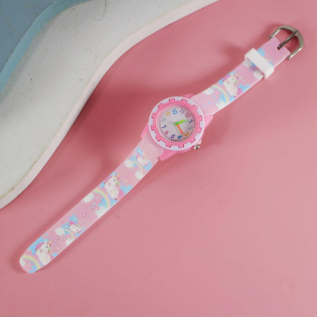 Charming Cartoon Kids’ Silicone Quartz Wristwatch with Creative Pointer Design